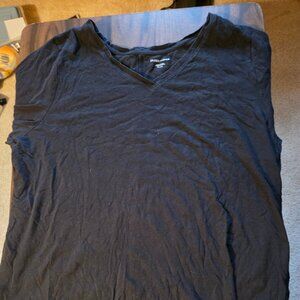 Eileen Fisher Black V Neck tee Shirt